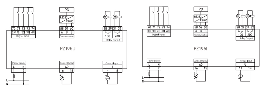 DC Digital Power Meter Typical Wiring