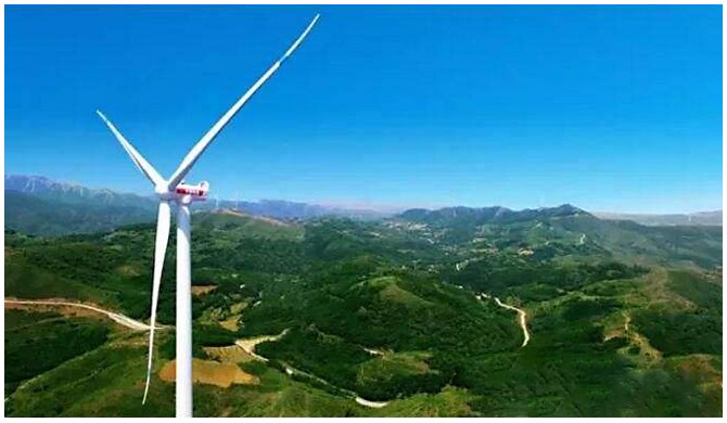 China Power Investment Corporation's Lei Zhen Shan Wind Farm in Shaanxi County, Henan Province